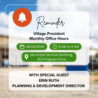 Village President Monthly Office Hours