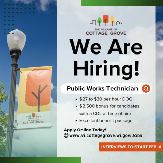 We're Hiring! Public Works Technician